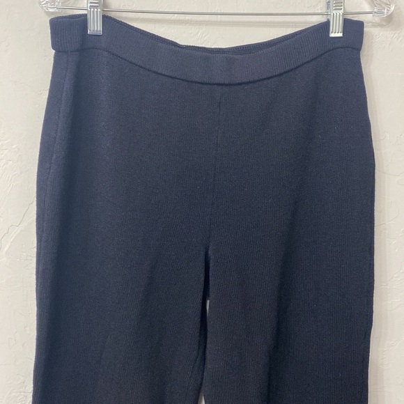 St.John basics black crop knit pants size 10 - Picture 2 of 9